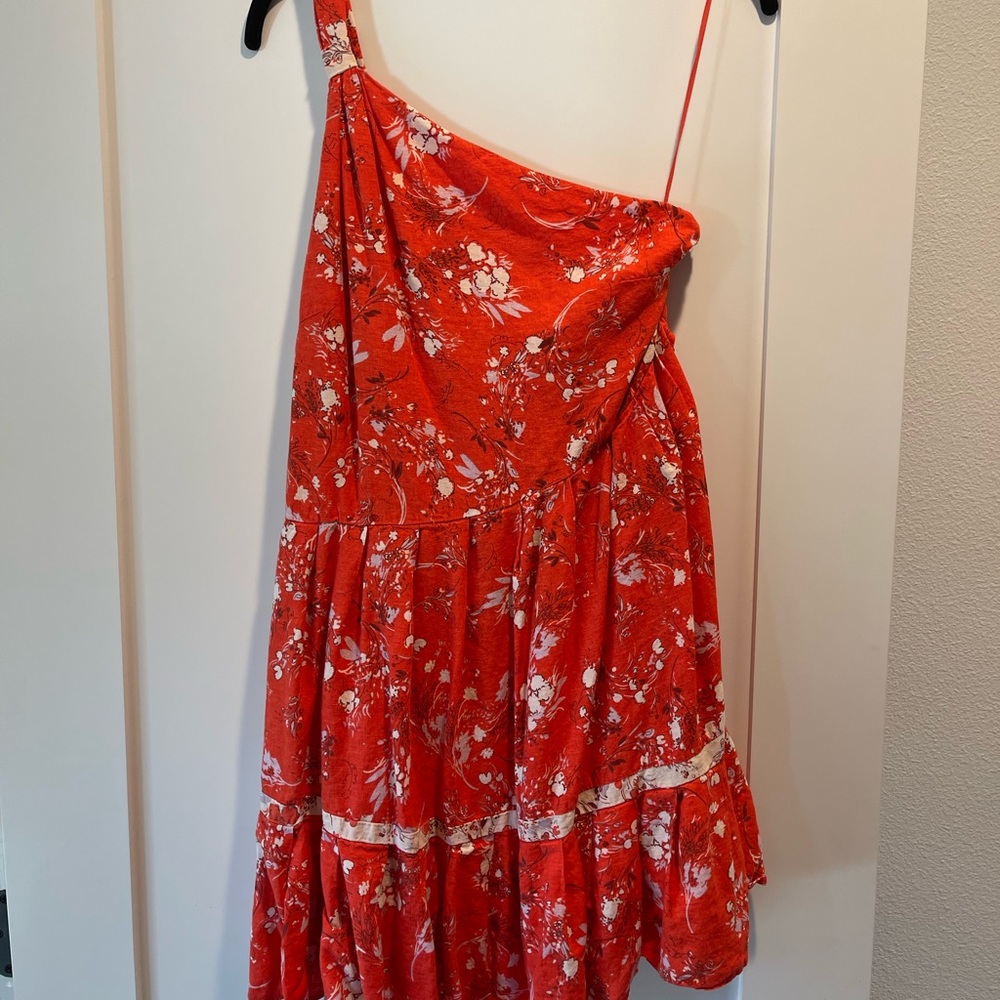 Free People orange linen dress